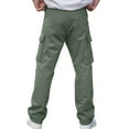 thumbnail image 3 of Men's Cargo Pants - Label Detail for Daily Commute & Casual Outings Green 3XL, 3 of 3