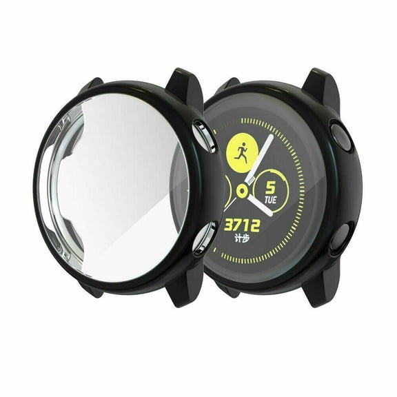 SNNROO Watch Screen Protector Case Soft TPU Case Cover for Samsung Galaxy Watch Active (Black, 40mm)