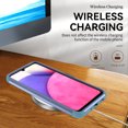 thumbnail image 6 of SaniMore for Samsung Galaxy A33 5G (6.4" 2021) Case, [Sliding Camera Window] Wireless Charging Shockproof Drop Resistant Hybird PC TPU Anti-slip Heavy Duty Protective Shell, Navy+Green, 6 of 7