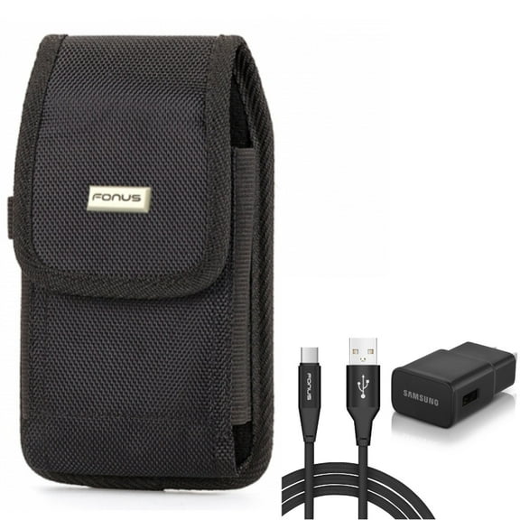 Fast Home Charger w Case Belt Clip for Samsung Galaxy S22 Ultra,S21,S21 Ultra,S21 Plus,Ultra S20 Plus,S20 Fan Edition,Fan FE 5G - Type-C 6ft USB-C Cable , Swivel Holster Rugged