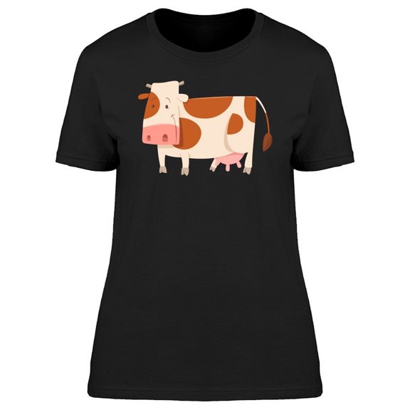 Lovely Cow Cartoon Tee Women's -Image by Shutterstock