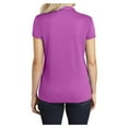 thumbnail image 2 of Ladies Trace Heather Golf Polyester Polo Shirt Berry Heather Large, 2 of 6