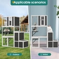 thumbnail image 5 of Outdoor Catio Enclosure for Cats Clearance, 3-Tier Wooden Catio Enclosure for 3 Cats, Winter Cat Cage for Indoor with Resting Box, Platforms, Jump Box, 71"H, Gray, 5 of 9