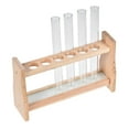 thumbnail image 5 of Soporte de tubos de ensayo de madera Unique Bargains con 6 pozos para tubos de centrifugado de 25 ml 8.66" x 2.48" x 5.12", 5 of 5