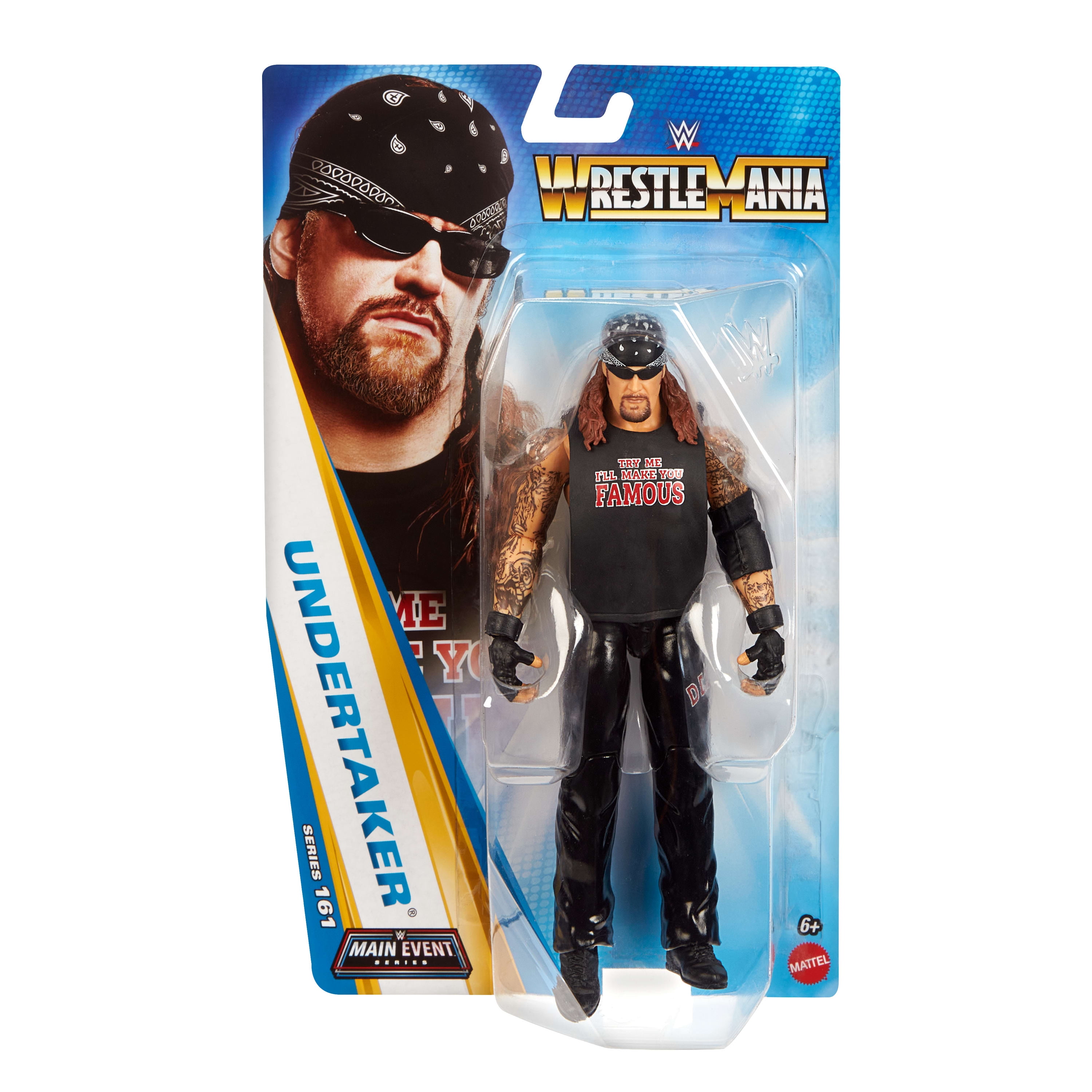 WWE Undertaker Action Figure, Main Event Series #161, 6-inch Collectible with Articulation