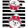 thumbnail image 4 of Coolnut Mailbox Covers Magnetic Oversize Christmas Dog On Black White Stripes Seasonal Mail Wraps for Home Outdoor Decor, 25.4"x20.78", 4 of 5