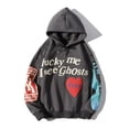 thumbnail image 2 of Graffiti Letter Foam Plus Velvet Kanye Sudaderas Hombres de gran tamaño Fleece Stranger Things Sudadera con capucha Unisex Pullover Hoody Tan Jianjun unisex, 2 of 2