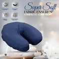 thumbnail image 2 of London Linens Pure Cotton Massage Face Cradle Head Foam Cover, Blue 4-Pack, 2 of 8