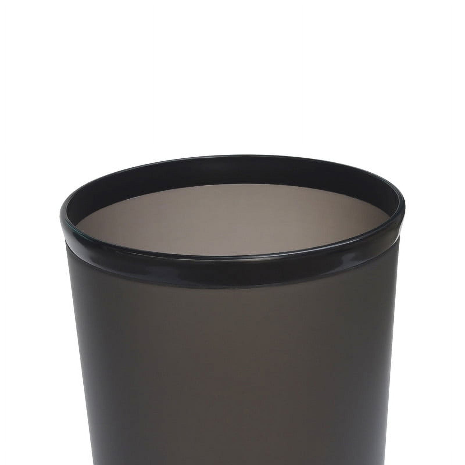 Mainstays Frosted Plastic Black Wastebasket