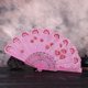 thumbnail image 1 of Fiudx Abanico de Mano de Seda con Encaje, Elegante Accesorio para Bodas, con Adornos Dorados, Ideal para Cosplay, Ideal para Bodas, Bailes y Uso Personal, 23 Cm de Largo, 1 Unidad., 1 of 2