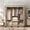 beige, variant on LISHBIE Portable Closet, Portable Wardrobe for Hanging Clothes, with 3 Hanging Rods, 6 Storage Shelves and 18 Side Pockets, Black Closet, Easy to Assemble, Sturdy and Stable