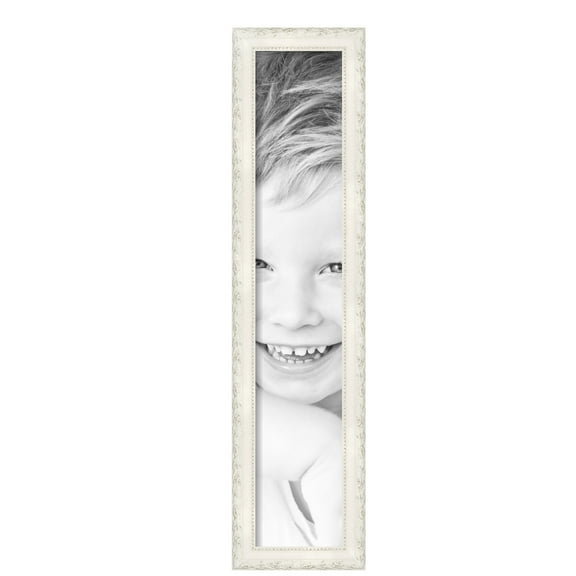ArtToFrames 6" x 32" Classic White Picture Frame, 6x32 inch White Wood Poster Frame (WOM-5004), Pack