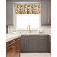 thumbnail image 5 of Curtain Valance for Windows Watercolor Mushroom Daisy Seamless Kitchen Valances Rod Pocket Short Curtains,Country Flower Retro Linen Window Treatment Panel for Living Room Bathroom Bedroom 42x12in, 5 of 8