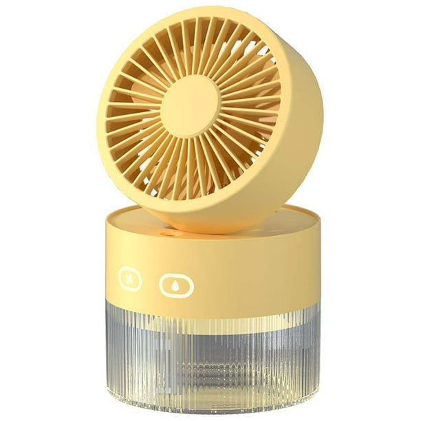 Matsuzay Ventilador de escritorio plástico mecánico temporizador Control agua niebla ventiladores electrodomésticos moderno Humidificadores Amarillo Amarillo&gtCarga