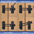 thumbnail image 5 of JM Juego de 2 (negro), pestillo de acero inoxidable, pestillo de puerta de granero negro mate, pestillos de puerta de seguridad resistentes de 2,76'' x 1,97'' JM, 5 of 5