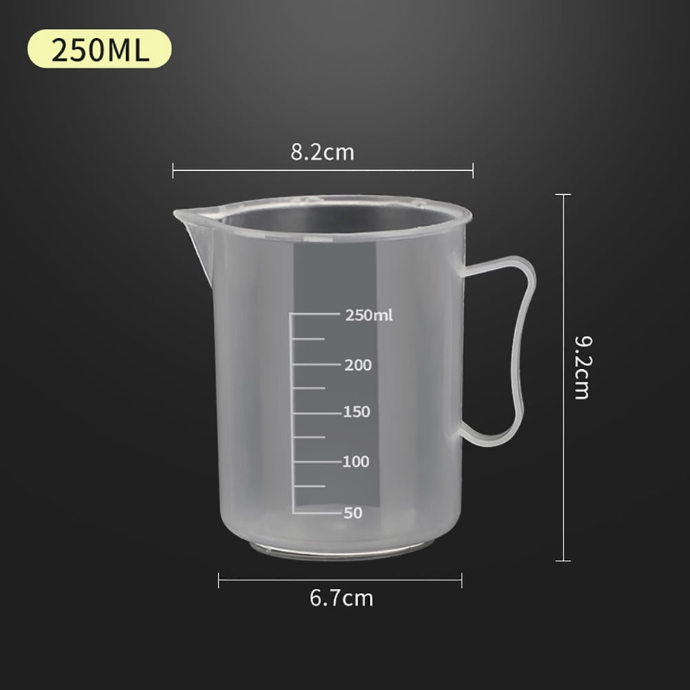 PAMINGONO 4-Piece Transparent PP Measuring Cups with Handles for Baking, Cooking, Liquid Measurement, and Kitchen Use