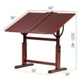 MEEDEN Solid Wood Drafting Table, Artist Drawing Table with 42" x 30