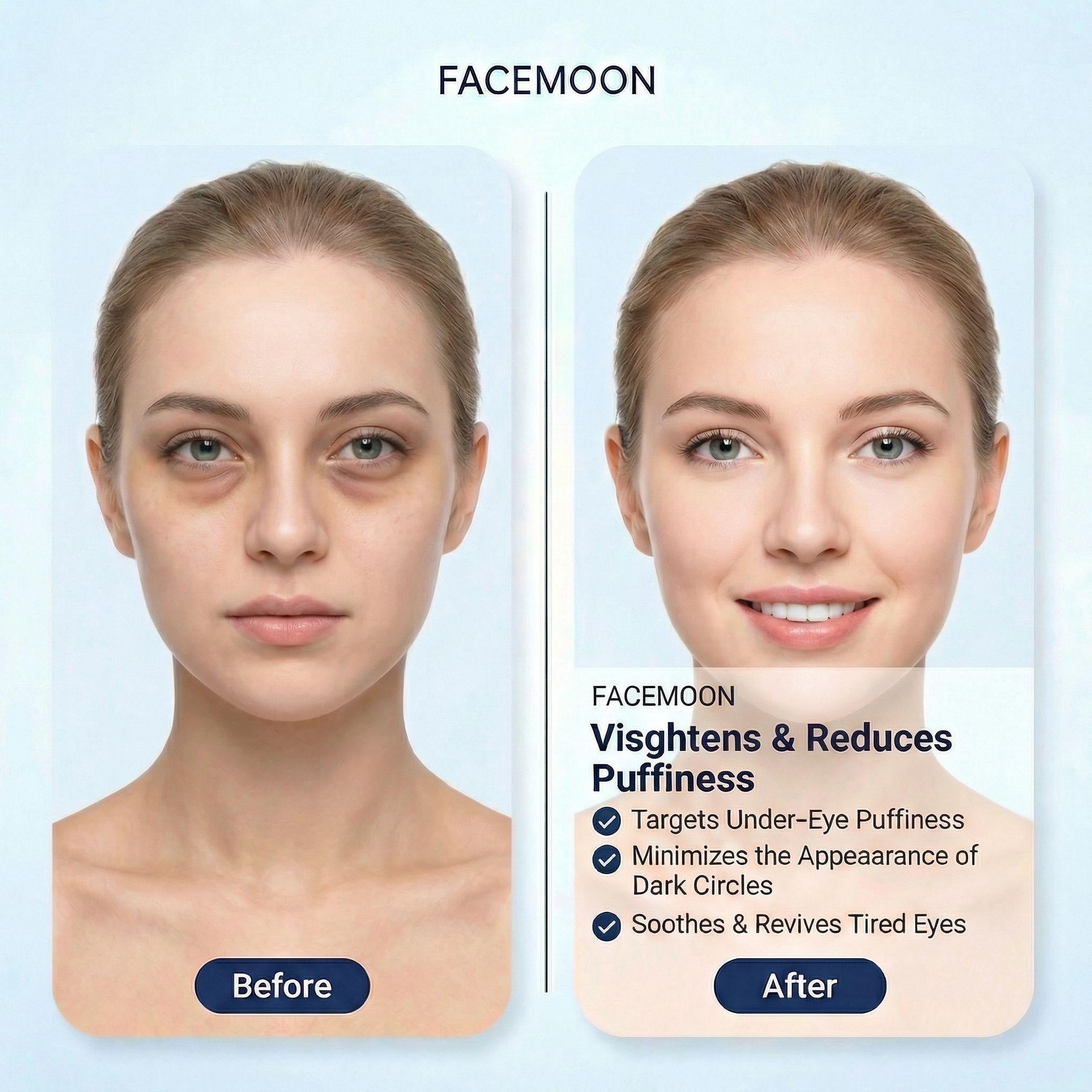 FACEMOON Adults Ice Silk Soft Comfort Gel Cooling Sleep Eye Mask for Tired Eyes, Puffy Eyes, Dark Circles with Storage Bag, Blue