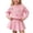 Pink, variant on QTBIUQ Kids Girls Skirt Set Long Sleeve Knit Pullover Sweatshirt and Pleated Knit Skirt 2 Pieces Outfit Set