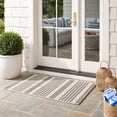thumbnail image 4 of Safavieh Courtyard Caroline Striped Indoor/Outdoor Area Rug, Gray/Bone, 2'7" x 5', 4 of 16