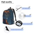 thumbnail image 3 of Honeii Cowboy Boots Under Starry Sky Print Canvas Backpack for School & Outdoor,Laptop Excursion Backpack,Notebook School Bookbag For Men Women,for Work, Travel, and Everyday Use-Medium, 3 of 5