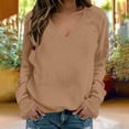 thumbnail image 2 of RongHuan Sweatshirt for Women Raglan Long Sleeve V Neck Pullover Sweat Shirts Ladies Fall Lightweight Casual Going Out Tops, 2 of 7