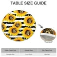 thumbnail image 7 of 44in Round Tablecloth with Elastic Edge, Waterproof Fitted Table Cover for 36-44" Tables, Floral Theme Polyester Reusable Table Cloths Wipe Clean for Picnic, Dining, Outdoor Use and Party Decor, 7 of 7