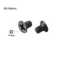 thumbnail image 2 of Uxcell M3.5 x 6mm Phillips Screw Fastener Black Zinc Plated 50 Pack, 2 of 5