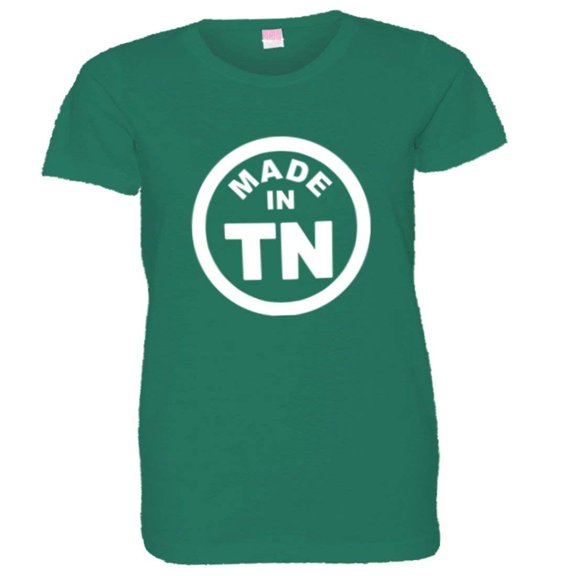 PleaseMeTees™ Womens from Born Made in Tennessee TN Logo Label HQ Tee