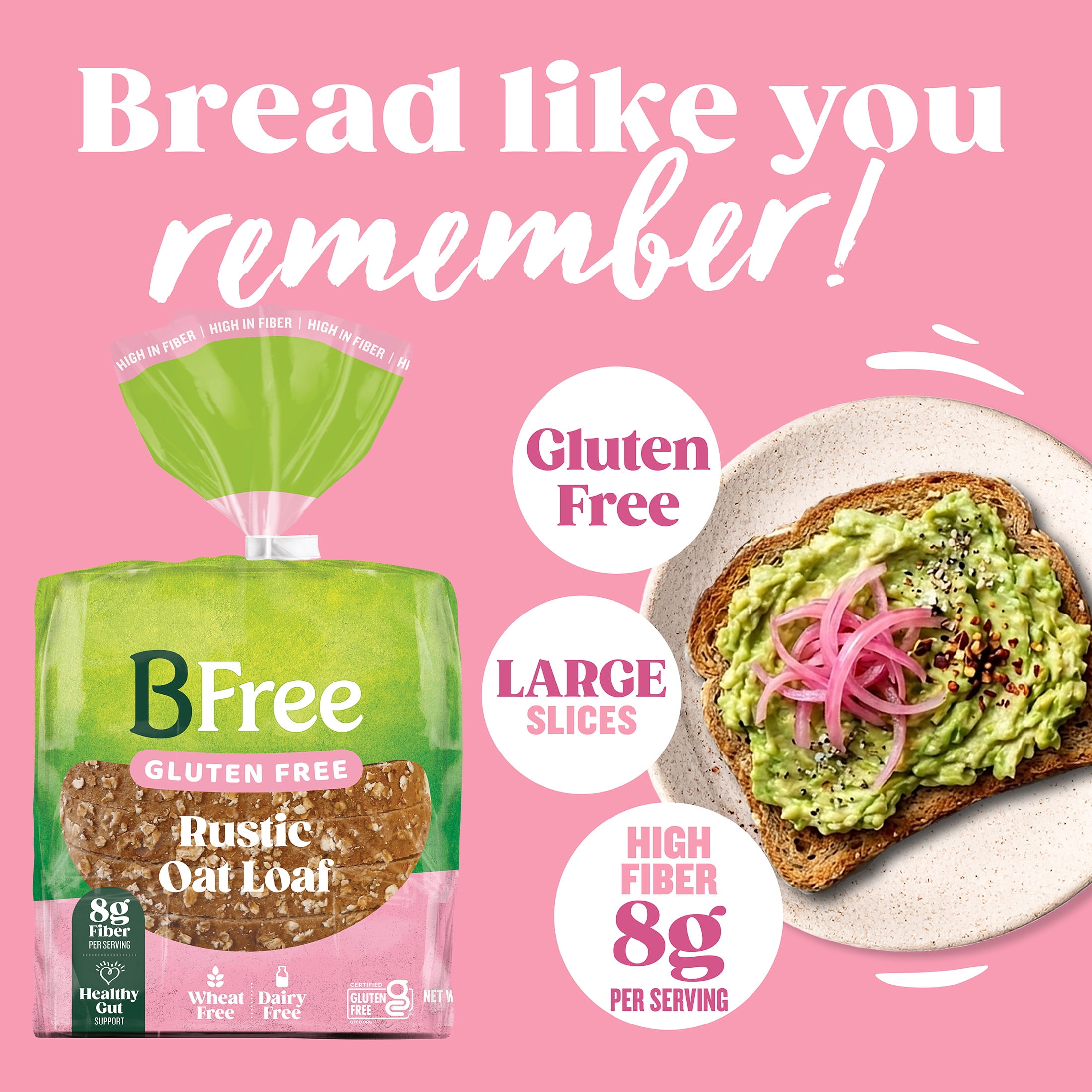 (6 pack) BFree Rustic Oat Loaf Gluten Free Bread