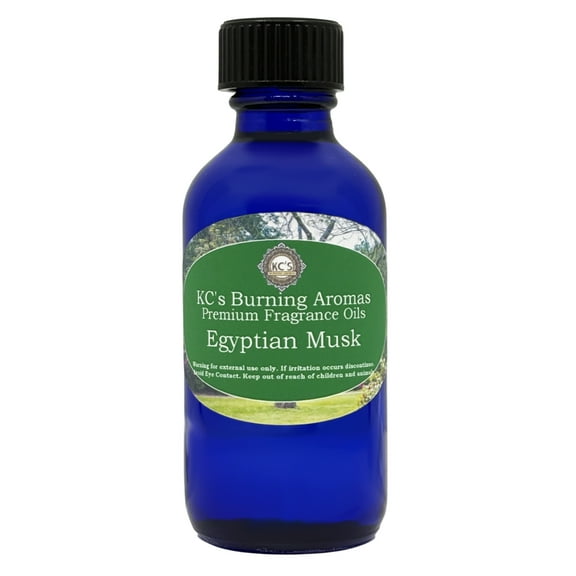 Egyptian Musk Premium Fragrance Oil by KC's Fragrances & Crystals for Diffusers, Candle Making, Soap Making, Wax Melts & Home Fragrance, 2 fl oz
