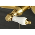 thumbnail image 4 of Kingston Brass KS512SB Kingston Two-Handle 2-Hole Wall Mount Bar Faucet in Brushed Brass, 4 of 8