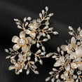 thumbnail image 5 of KALLORY  2 Pcs Rhinestone Bridal Barrette Wedding Hair Accessories Bride Women's Golden, 5 of 8