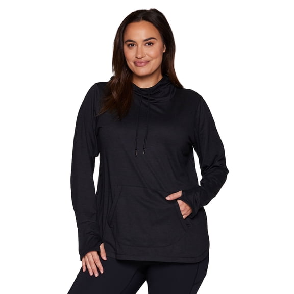RBX Active Plus Size Women's Super Soft Lightweight Hoodie Tunic With Pocket