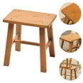 thumbnail image 3 of HLONK 1pc Small Low Stool Home Bathroom Anti-slip Stool Children Bamboo Stool, 3 of 6
