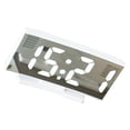 thumbnail image 2 of LED Alarm Clock Curved Surface Adjustable Light Table Decor USB Time Calendar High Definition for Bedroom Indoor Supplies White/white light, 2 of 8
