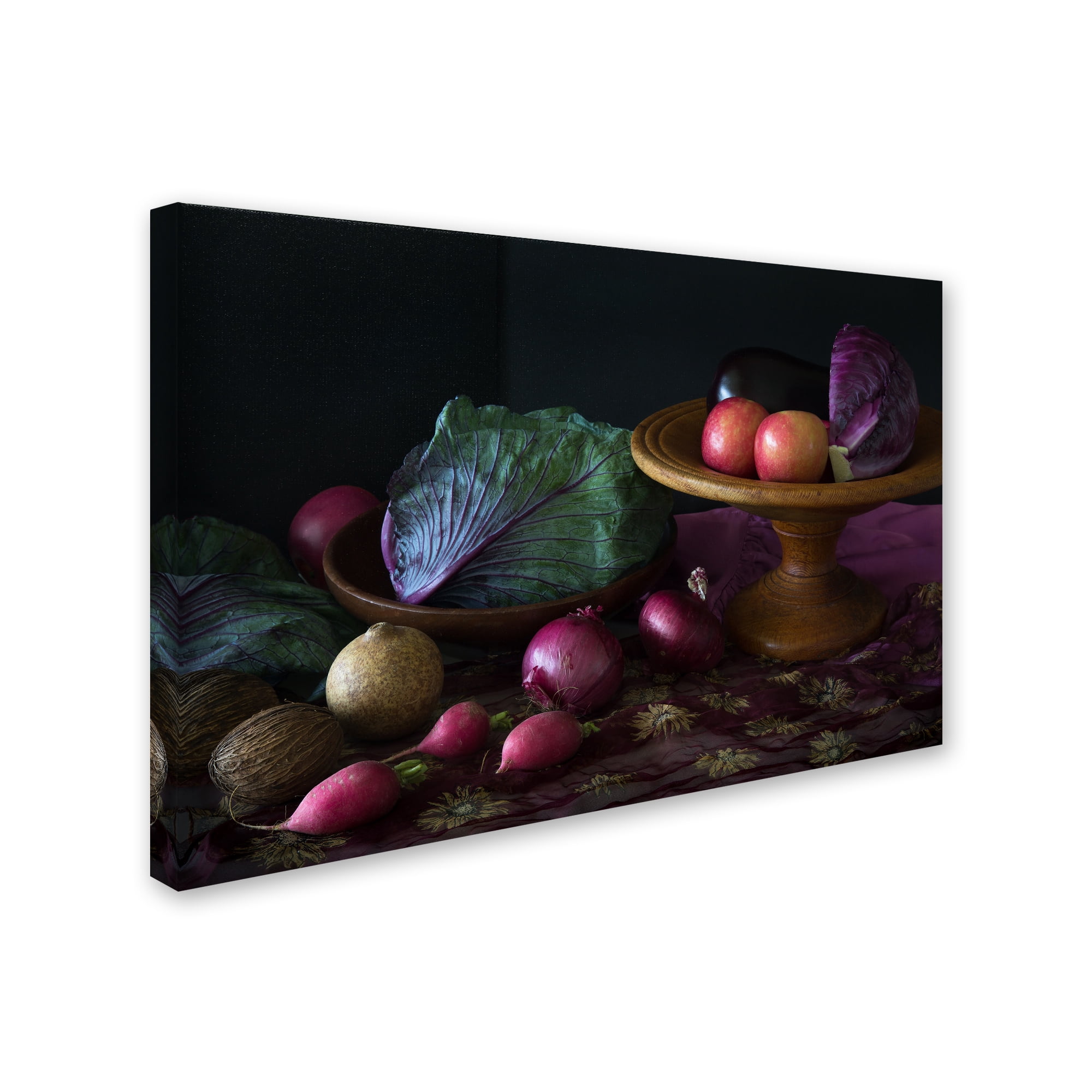 Jacqueline Hammer 'Still Life In Purple' Canvas Art