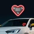 thumbnail image 2 of Car LED Ambient Light - Solar-Powered Heart-Shaped LED Neon Light, IP65 Waterproof, Switchable Modes, Romantic Car, Outdoor Decor, for Couples (Red 1pcs), 2 of 6