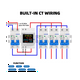 thumbnail image 5 of Voltímetro amperímetro digital monofásico CA 40-300 V 100 A con riel DIN 6 en 1, medidor de frecuencia de vatios y kWh, 110 V (CT externo), 5 of 7