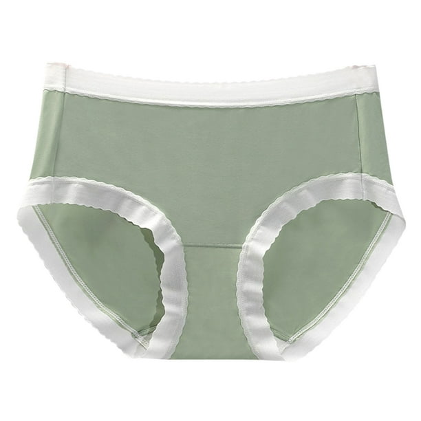nsendm Female Underpants Adult Women's Underwear Bikini Cotton Shapewear  Sport Panties Plus Size High Waist Cotton Cotton French Cut Panties  for(Green, XL) 