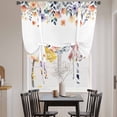 thumbnail image 3 of Spring Floral Balloon Curtains for Bedroom/Front Door/Bathroom, Elegant Flowers Farmhouse Botanical Tie Up Curtains 63 Inch Length Light Filtering Kitchen Curtains Shades for Windows 46"x63", 3 of 8