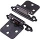 thumbnail image 1 of 1 pair of overlay cabinet hinges with screws, self-closing trim, surface mount, for variable overlay kitchen cabinet doors, 1 of 3