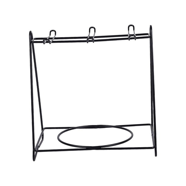 Estante para tazas de café, estante de secado para tazas, soporte para tazas, secador, accesorio de café, estante de secado de tazas de hierro, estante para Capacidad para 6 tazas color negro.
