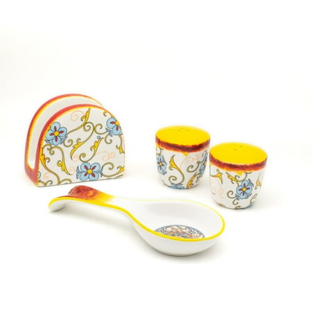 

Euro Ceramica Inc. Euro Ceramica Duomo 4 Piece Salt and Pepper Shaker Table Accessory Set