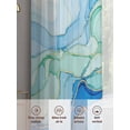 thumbnail image 6 of Turquoise Blue Marble Sheer Curtains 72 Inch Length 2 Panels Set Window Treatments, Abstract Art Modern Fluid Marble Rod Pocket Semi Curtains for Living Room/Bedroom/Kitchen Décor, 104"W x 72"L, 6 of 7