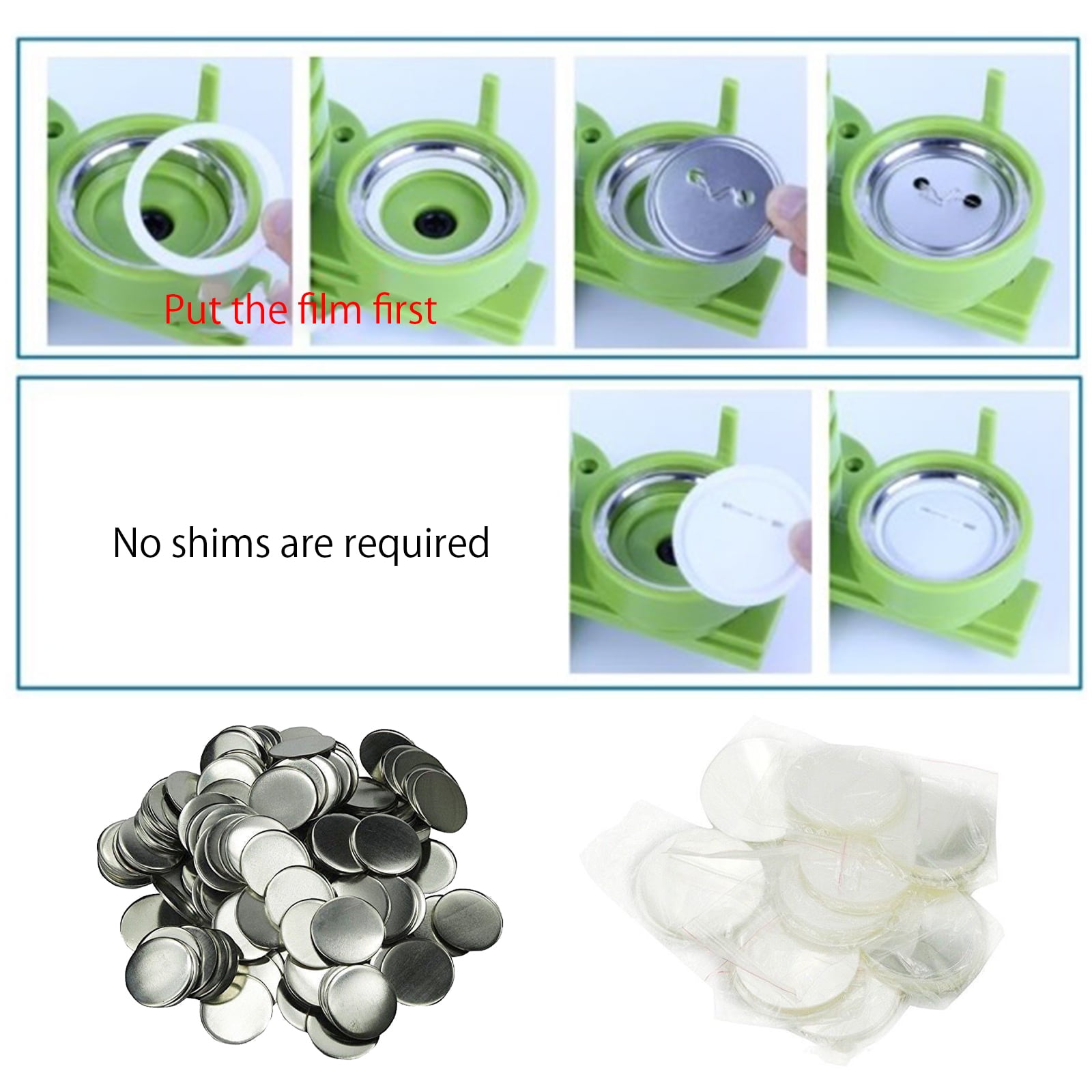 50/100/200PCS Pin Button Design Bad Round Button Parts Supplies For Bad Maker Machine DIY Pin Maker,Blank Materials