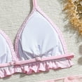 thumbnail image 6 of JFOPQVSM Girl's 3 Piece Swimsuits Cute Triangle Bikini Bathing Suit with Beach Cover Up, 6 of 6