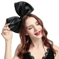 ibasenice Black Bow Headband Hair Hoop with Large Bowknot for Party Decoration