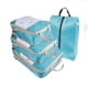 thumbnail image 5 of Xiao Hua Juego de 4 cubos de compresión para guardar ropa, ropa interior y zapatos (beige). Bolsa de viaje portátil para guardar equipaje, bolsa de malla expandible., 5 of 5