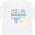 thumbnail image 4 of Inktastic My 1st Hanukkah with Menorah and Stars of David Boys or Girls Long Sleeve Toddler T-Shirt, 4 of 5